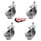 Service Caster 5 Inch Semi Steel Wheel Swivel 1/2 Inch Threaded Stem Caster Set SCC-TS20S514-SSS-121315-4 - alternate 2